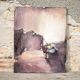Oil on canvas signed Monique Humbert, abstract composition, wall painting, interior decoration.