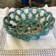Pottery basket of braided earthenware for fruits dimension: H-9,5cm- D-25,5cm-