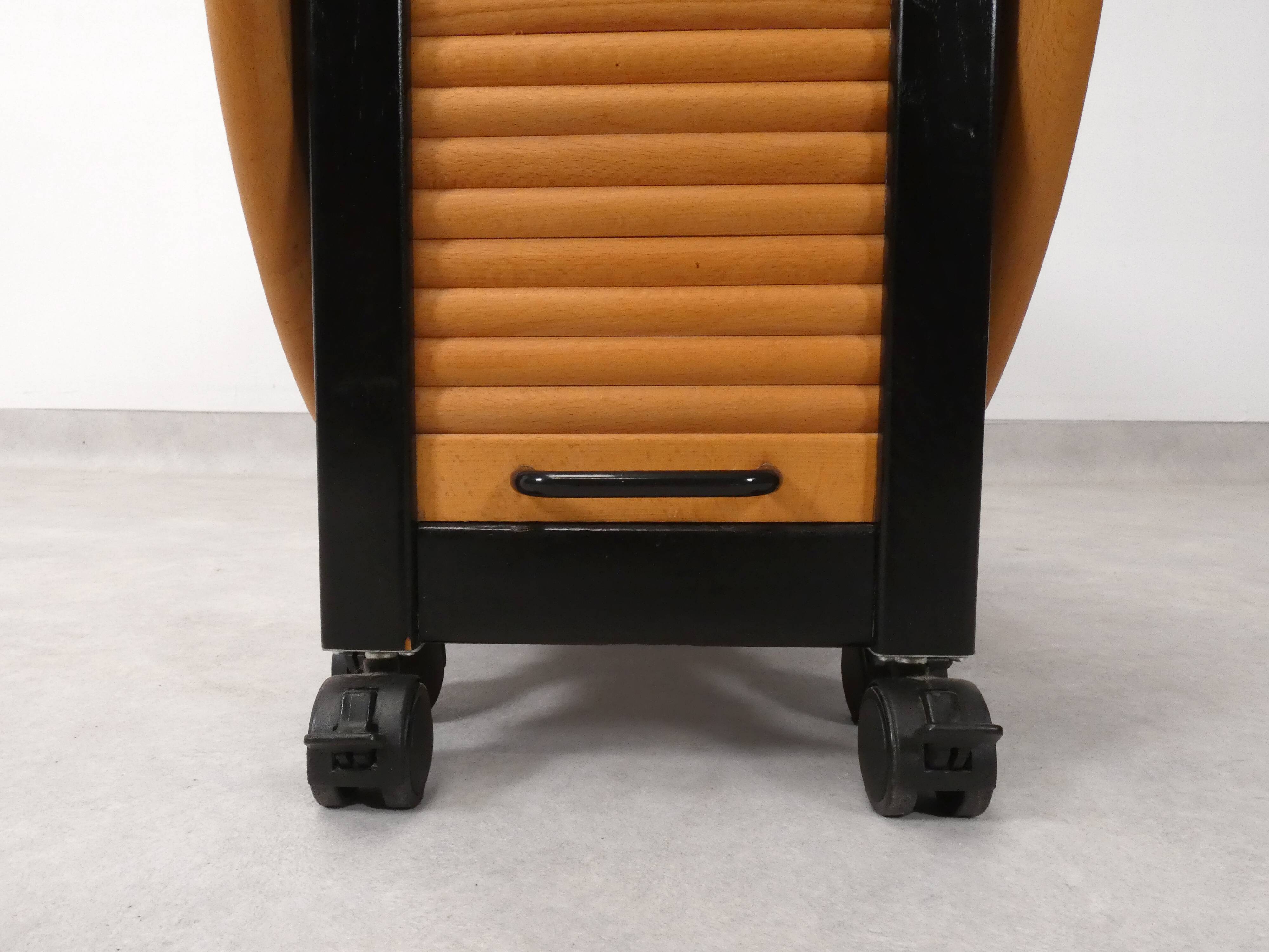 4 Trieste folding chairs with storrage table - Aldo Jacober for A. Bazzani