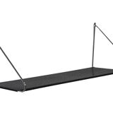 Vintage Wall rack Pilastro by Tjerk Reijenga black perforated 1960