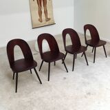 Set of 4 all-wood chairs by Antonin Suman for Tatra Nabytok
