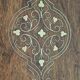 Rosewood and brass magazine stand table