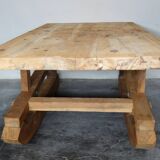 Large 19th century sculpted sled coffee table, folk art, France