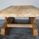 Large 19th century sculpted sled coffee table, folk art, France