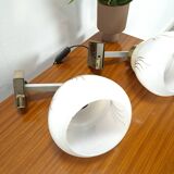 Design wandlampen Kamenicky Senov met melkglas kap vintage