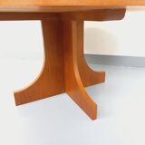 Vintage English round teak coffee table from the 1960s