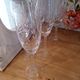 Lot of 5 champagne flutes in Epi model crystal and twisted foot