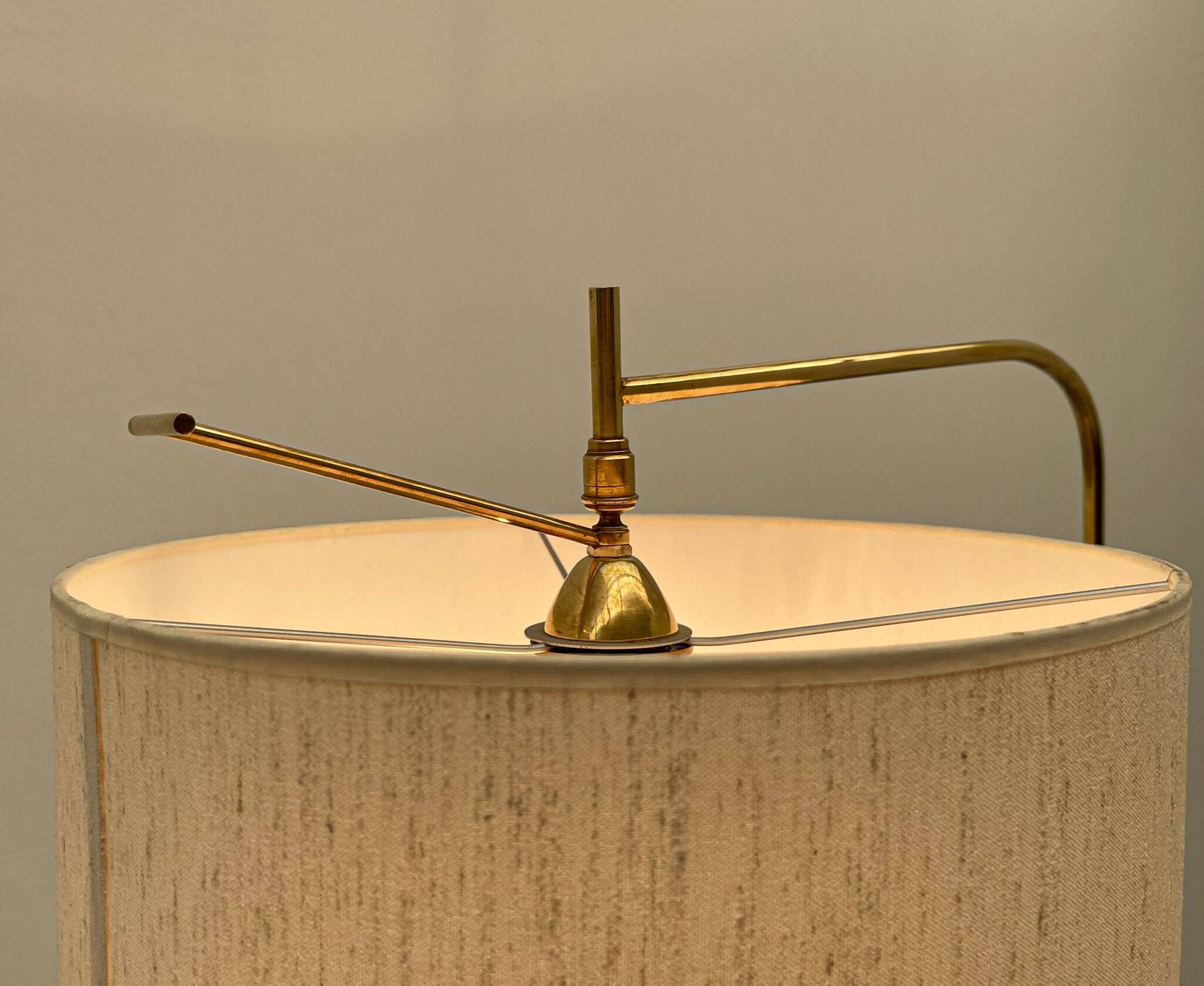 Adjustable brass floor lamp. France, 1970