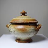 Glazed stoneware pot, Prudhomme La Borne vintage 60s-70s
