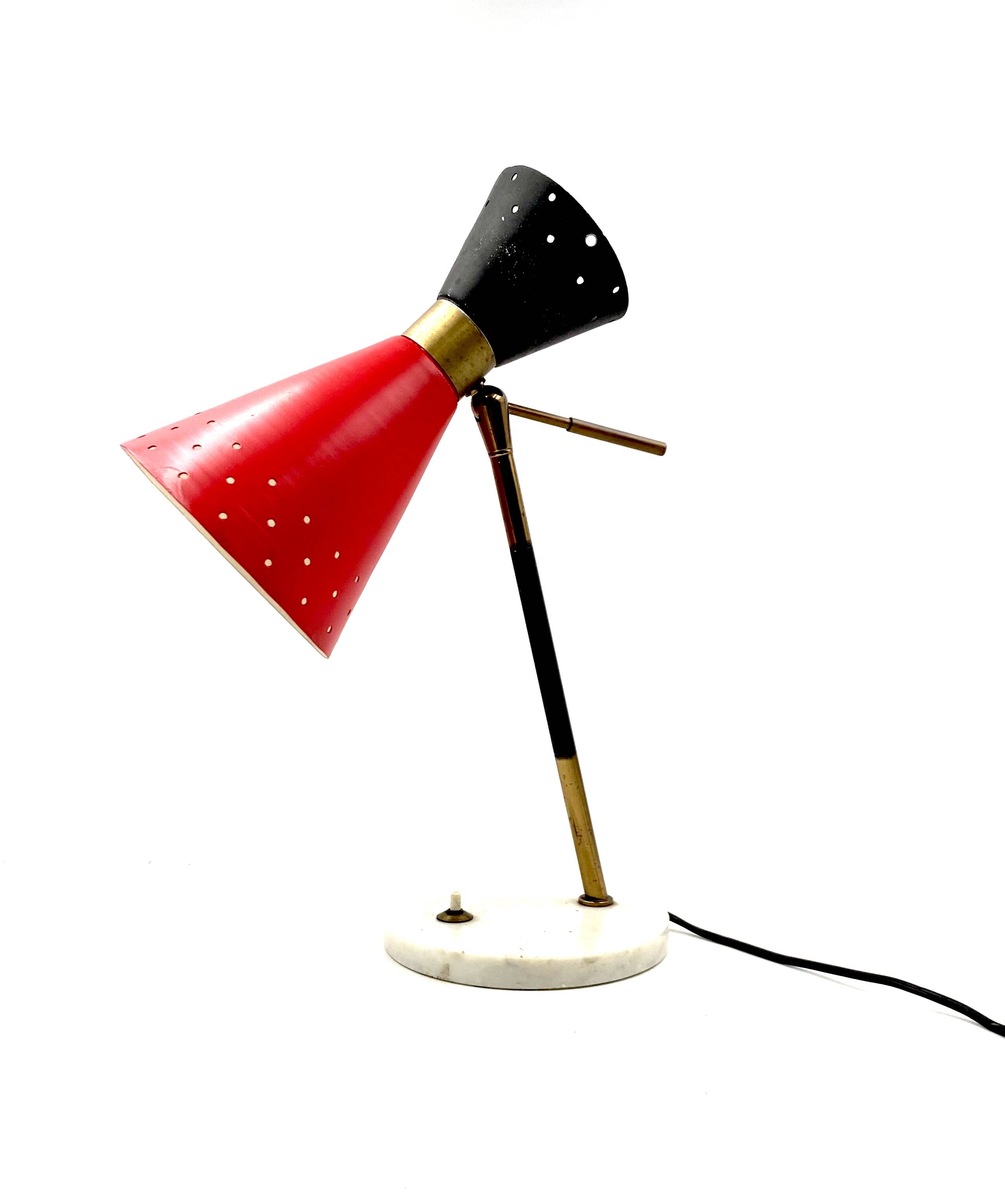 Mid-century table Lamp, Stilux Milan Italy 1960 ca.