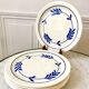 set of 6 flat plates in Terre de Fer Salins Jenny model early 20th century