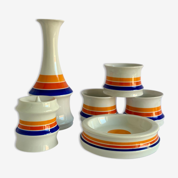 Vintage tabletop set, Hollohaza Hungary 1960s