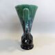 Vase soliflore noir et vert numéroté 666