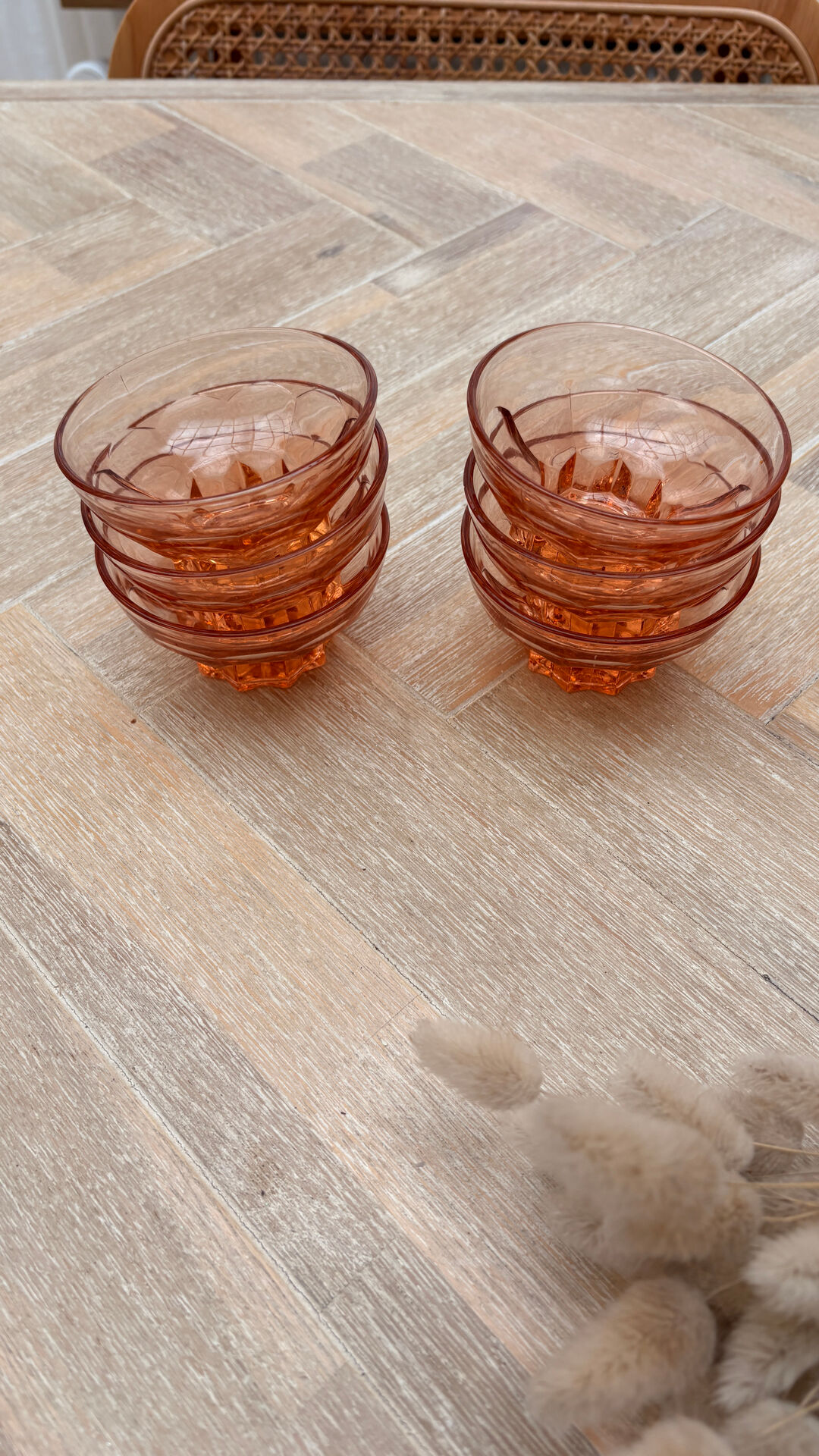 Lot de 6 coupes en verre