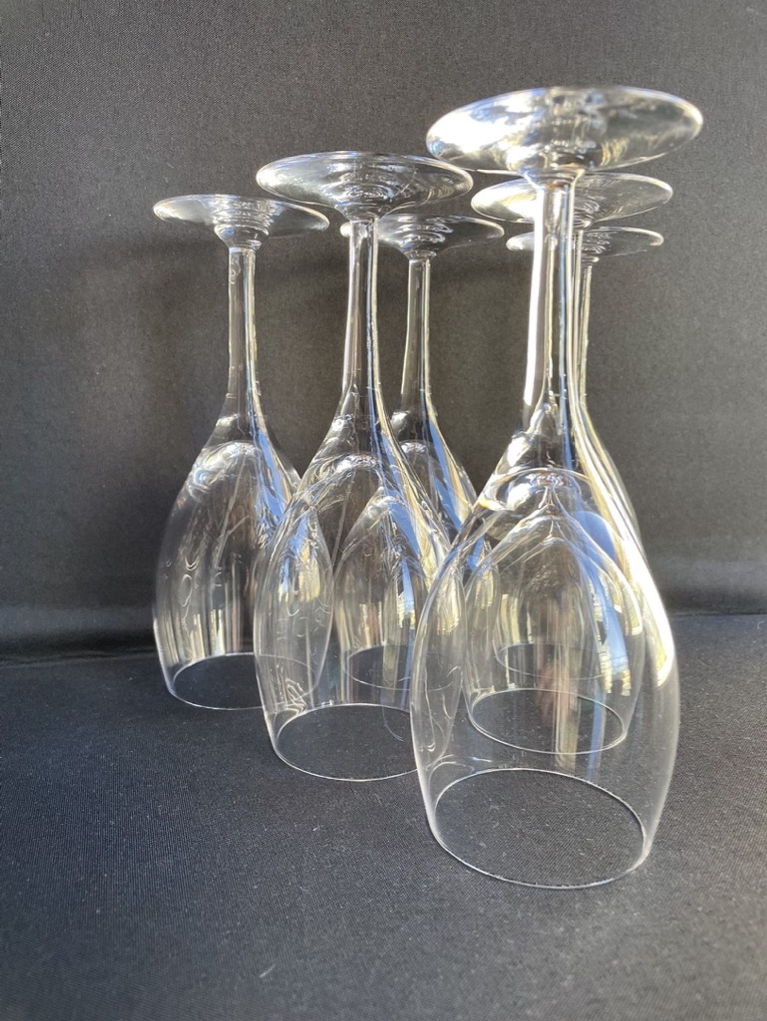 Red wine glasses