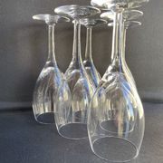 Red wine glasses