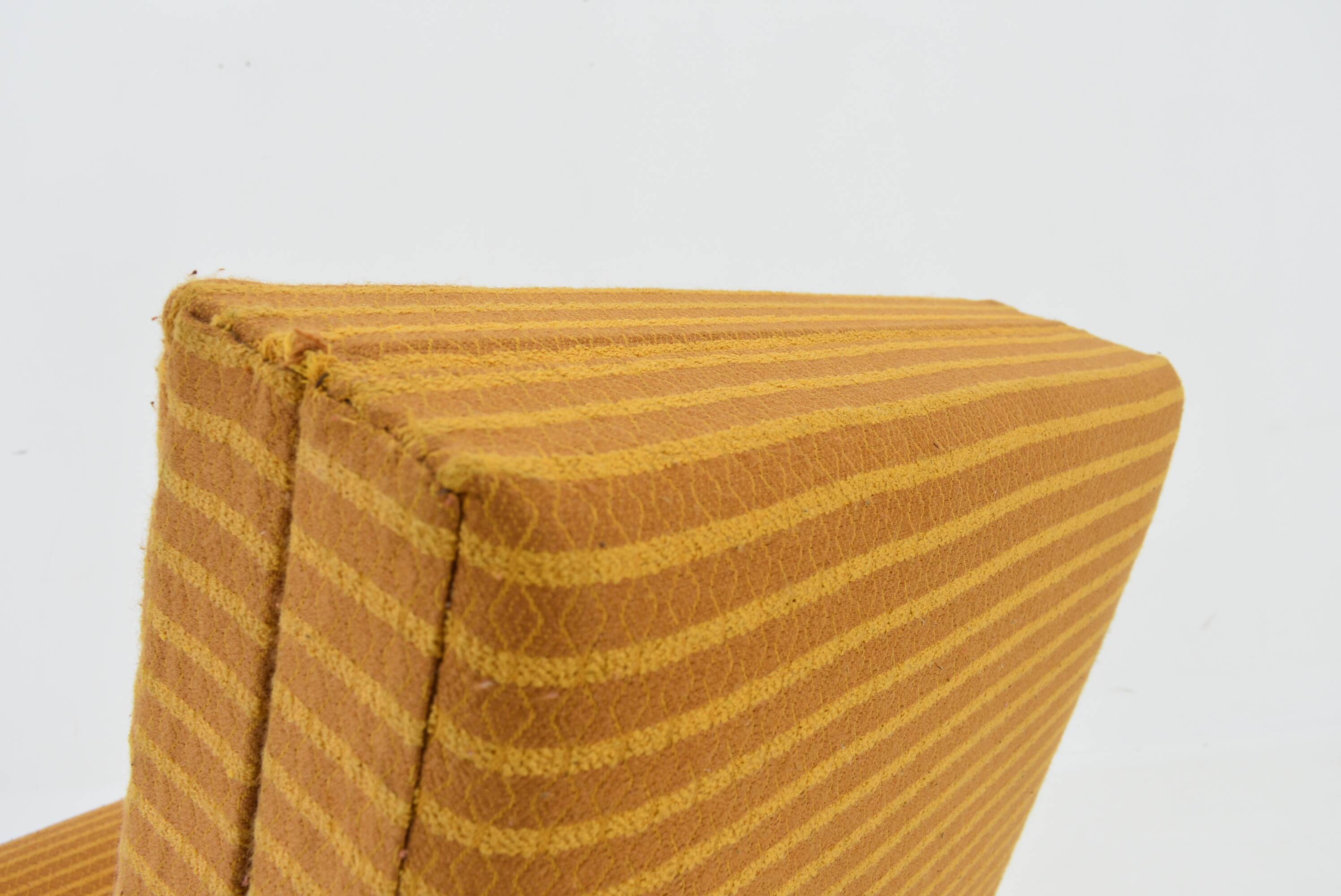 1960s Armchair Convertible to Daybed, Czechoslovakia