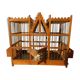 Small wood and metal bird cage and its fabric piou piou