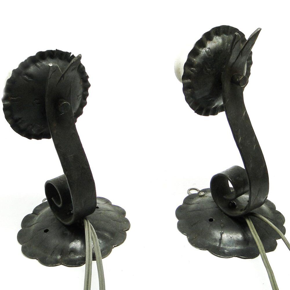Brutalist sconces, Poland, 1970s, set of 2