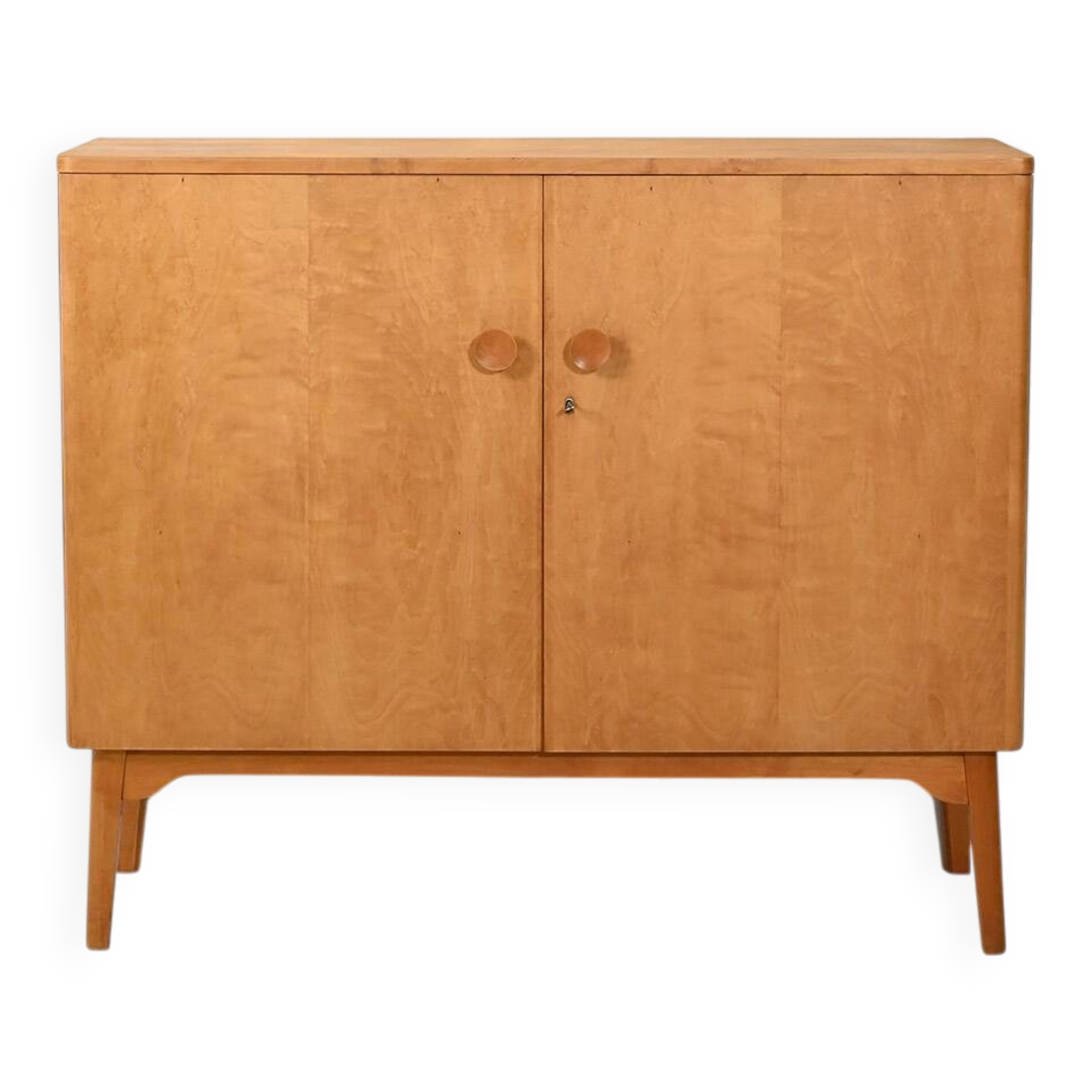 Birch highboard “Swedish Grace”, 1940s
