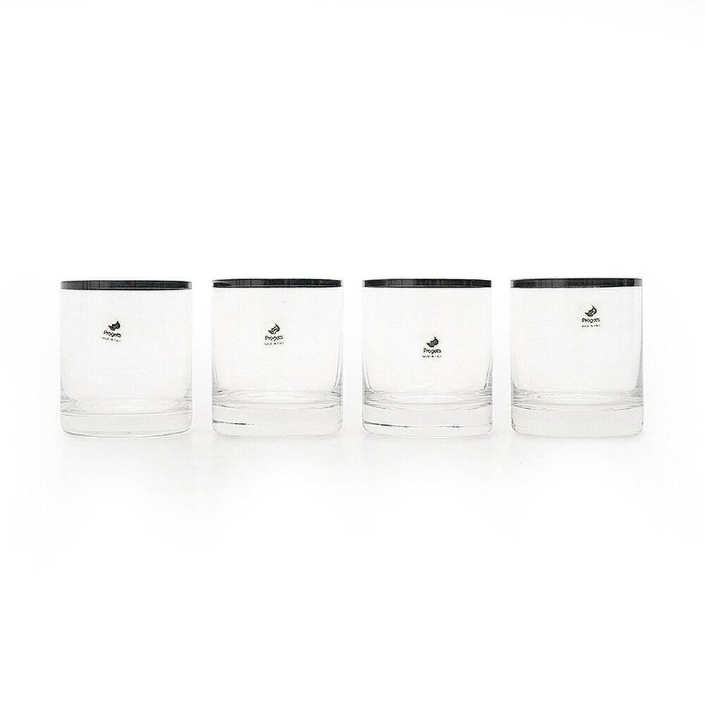 Glasses by Gianfranco Frattini for Progetti, 1970s, set of 4.