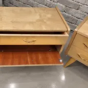 Dressing table set and two modular bedside tables from the 1960s.