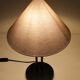 Big black Hustadt table lamp with pointed shade / 1970s / 1980s / postmodern design