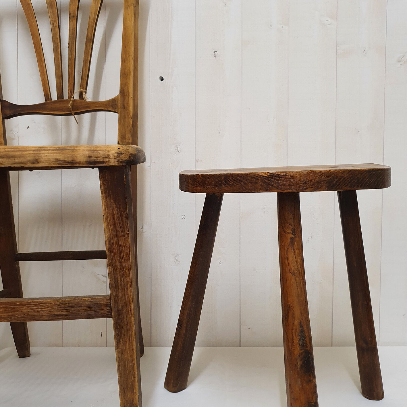 Brutalist tripod stool