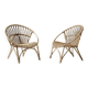 Pair of vintage rattan armchairs – 60s/70s design