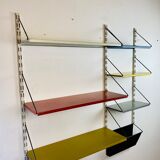 Shelf system, wall, metal, Pilastro edition.