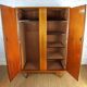 Vintage 2-door wardrobe from the 1950s with compass feet, easy assembly