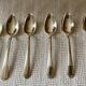 6 Mocha Silver Metal Spoons