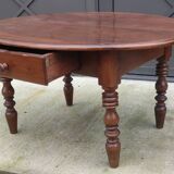 Old louis philippe oval coffee table 1 drawer