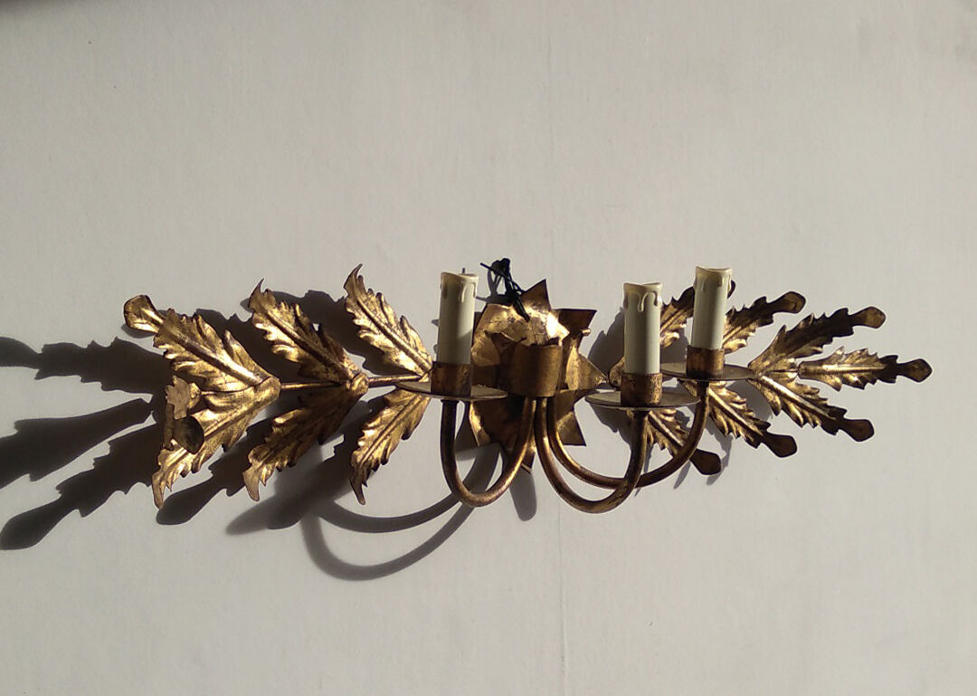 Wall light sheets gold metal