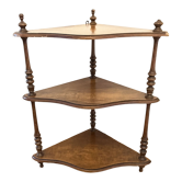 Wooden corner shelf