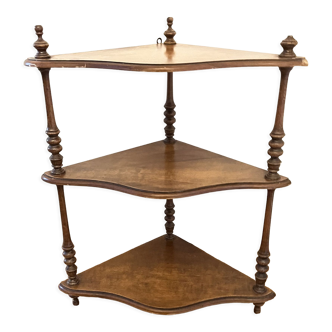 Etagère d'angle en bois
