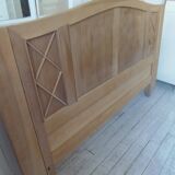 Headboard for a 160 bed in solid walnut with waxed finish.