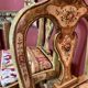 Venetian Lacquered Rococo-Style Armchairs with Hand-Painted Floral Décor and Theater-Inspired Upholstery, Set of 2