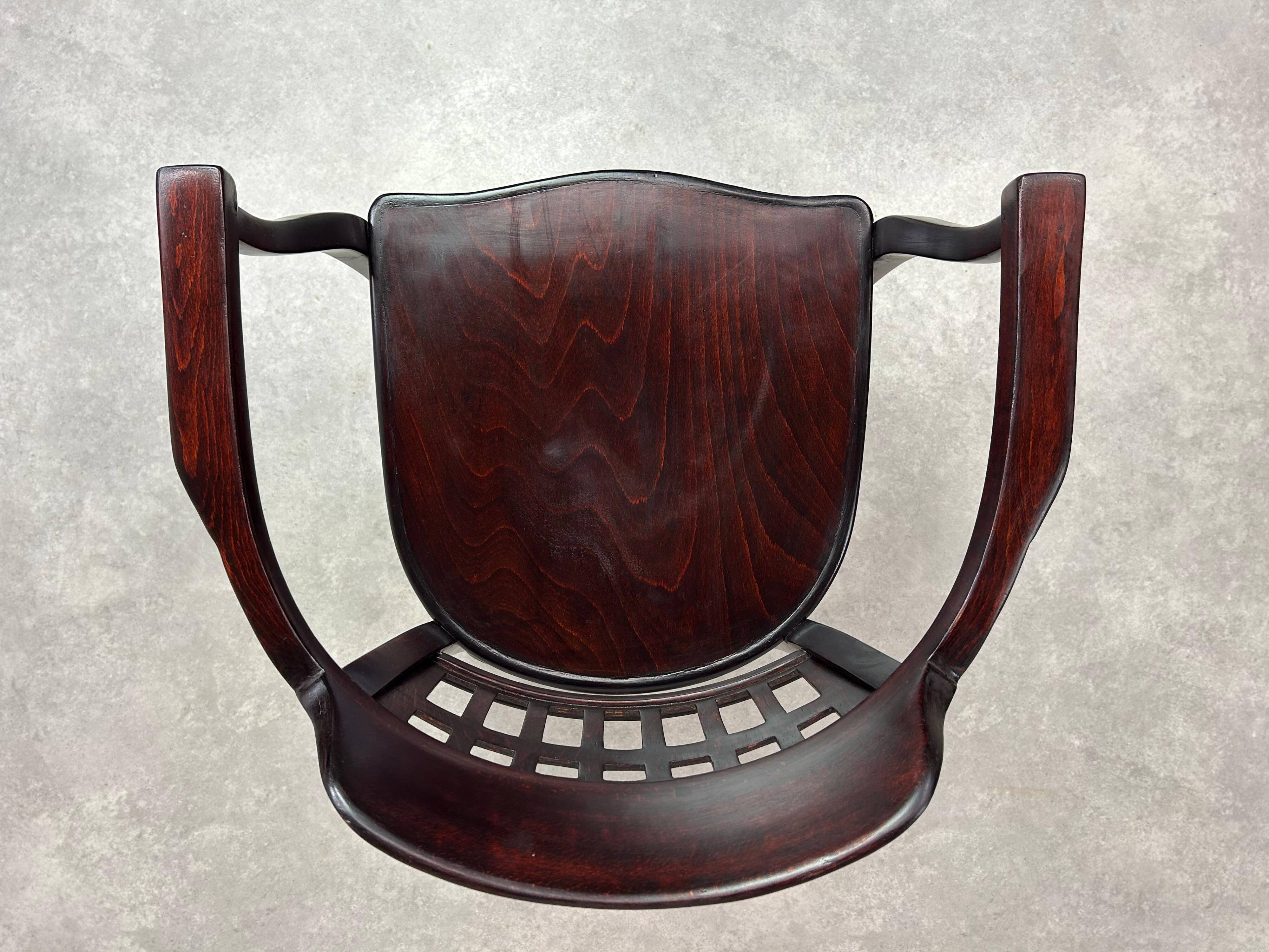 Secession office chair no. 714 by Otto Wagner for J&J Kohn