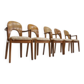 Vintage Danish dining chairs by Niels Koefoed set of 5