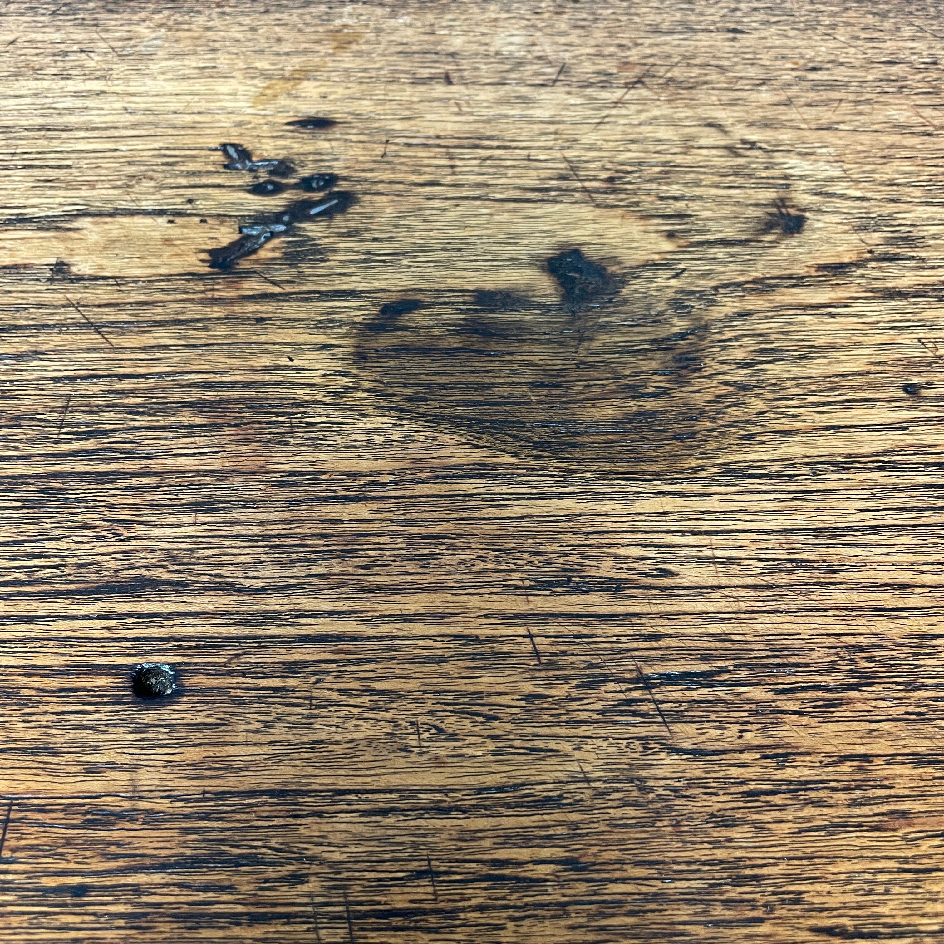 Rustic french farmhouse dining table made of oak and elm