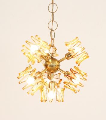 Murano glass pendant lamp from AV Mazzega 1950s