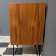 Danish teak cabinet 1960s on hairpin legs