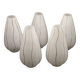 Set of 5 1960s Vintage Retro White Opaque Glass Replacement Shades