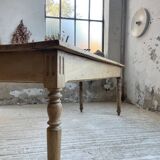 2m walnut drapery farmhouse table