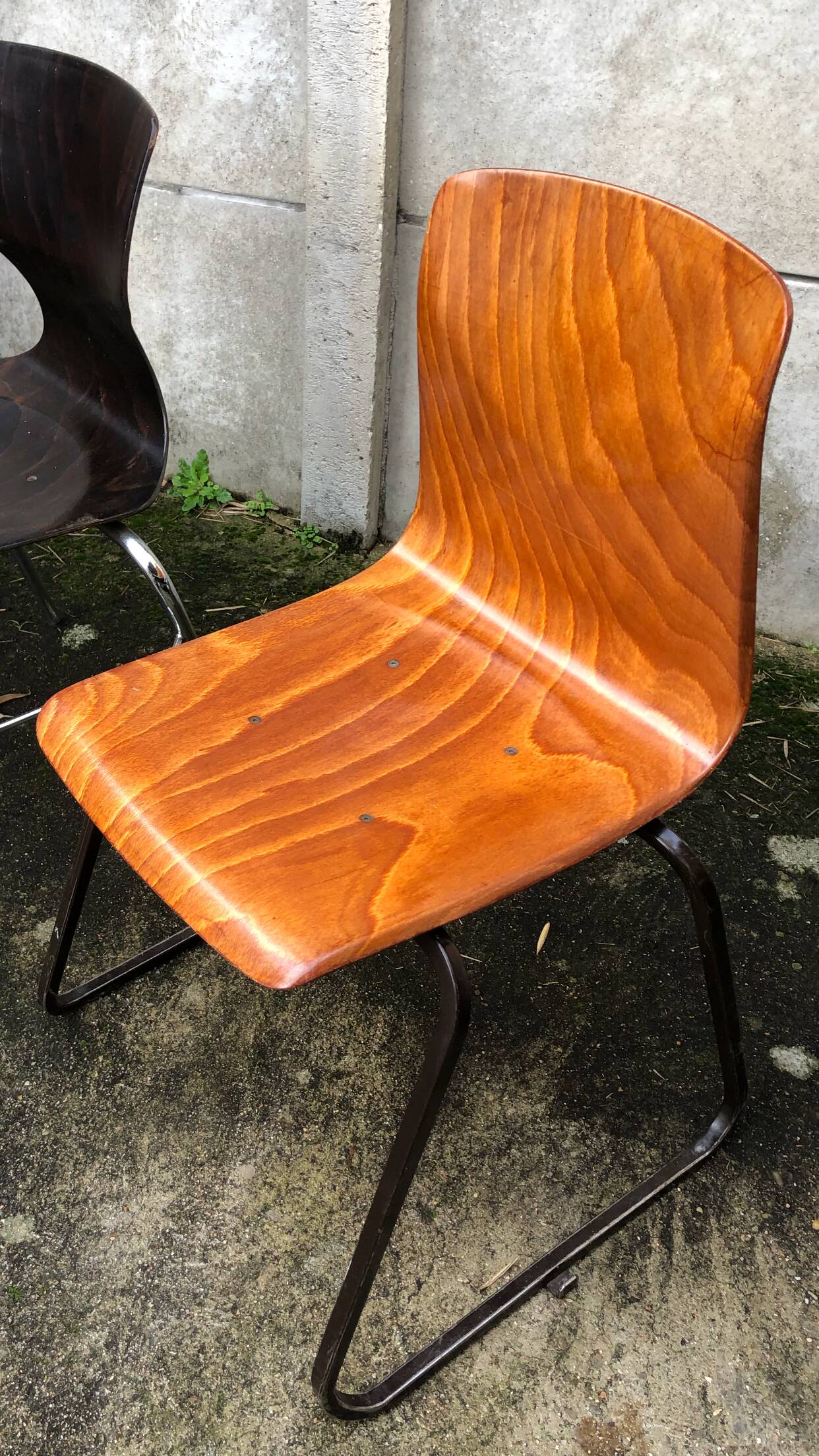 Set of 4 mismatched Dutch vintage chairs - Galvanitas, Eromes, Flottoto