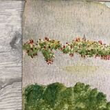 Watercolor seaside landscape recto/verso