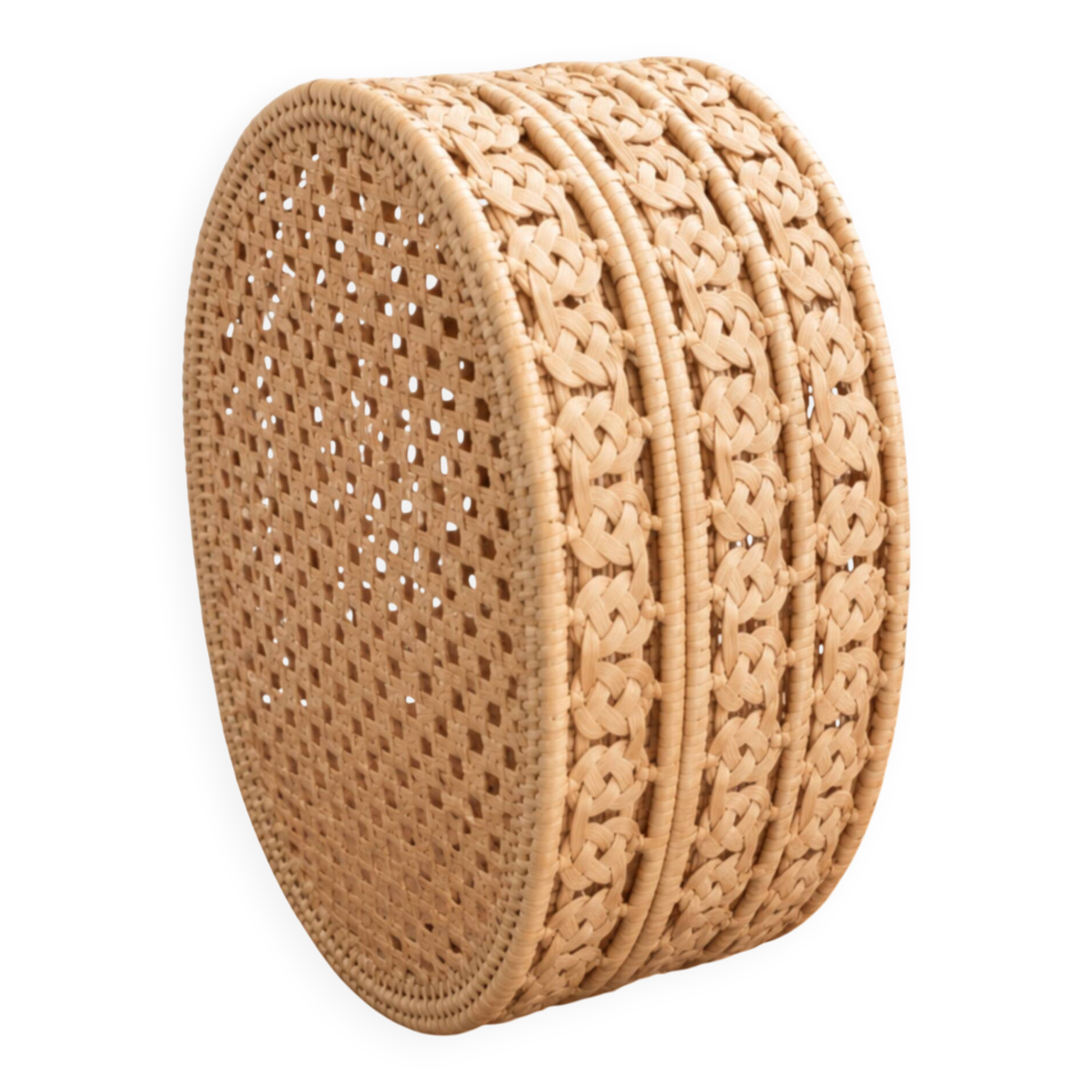 Vintage woven rattan box, case