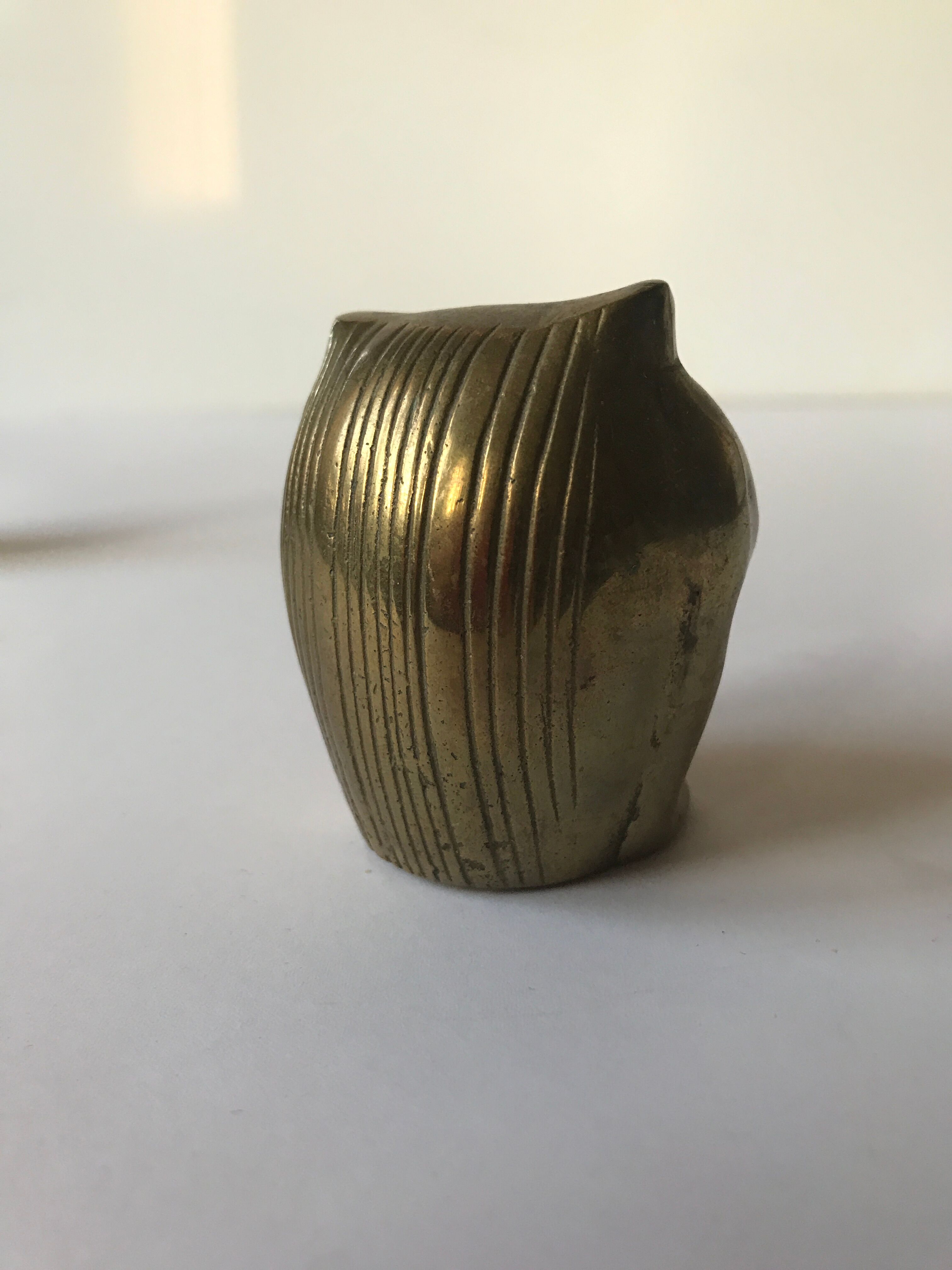 Owl owl in brass year 1970