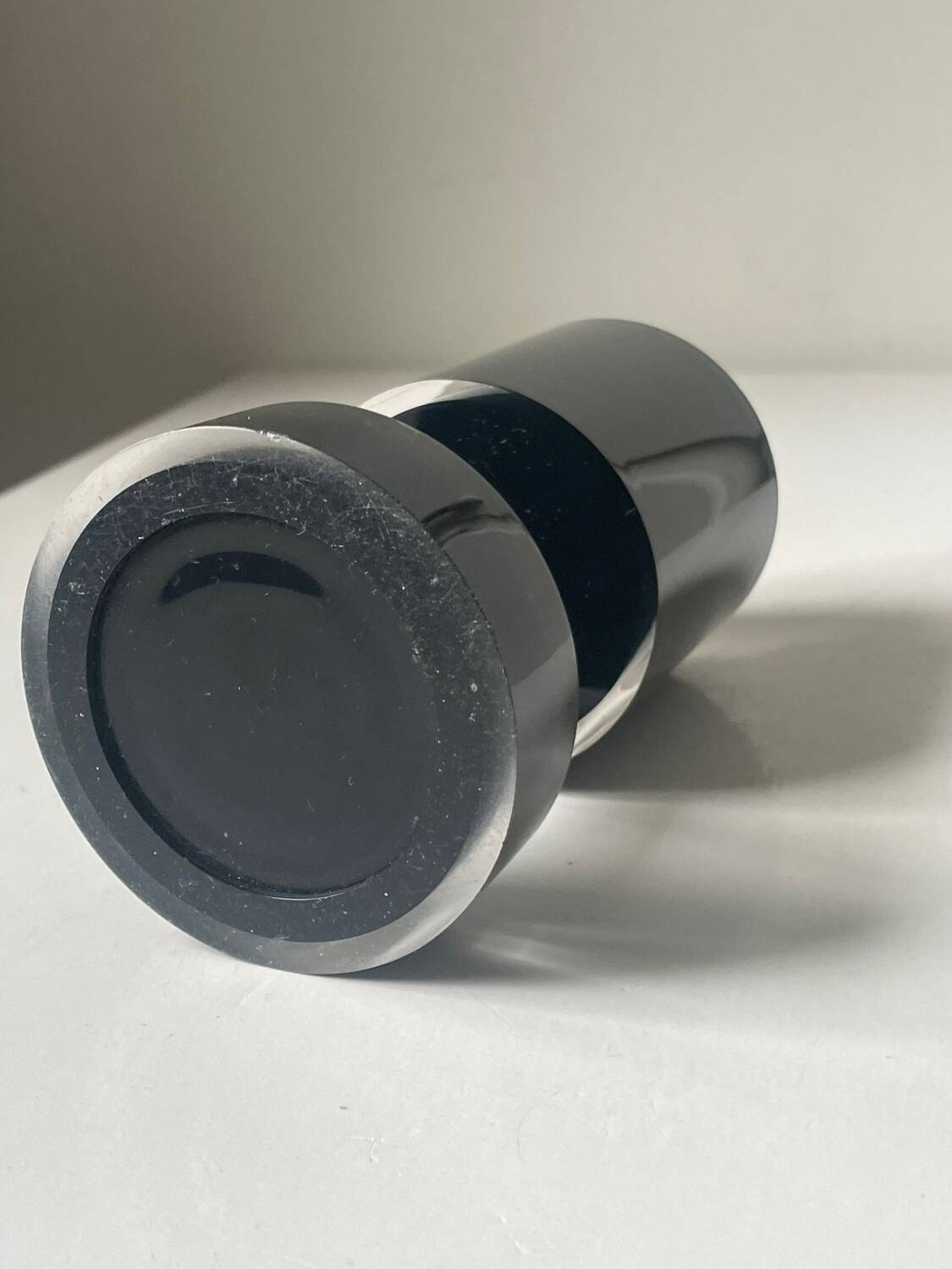 Vintage sarome japan table lighter in black plastic